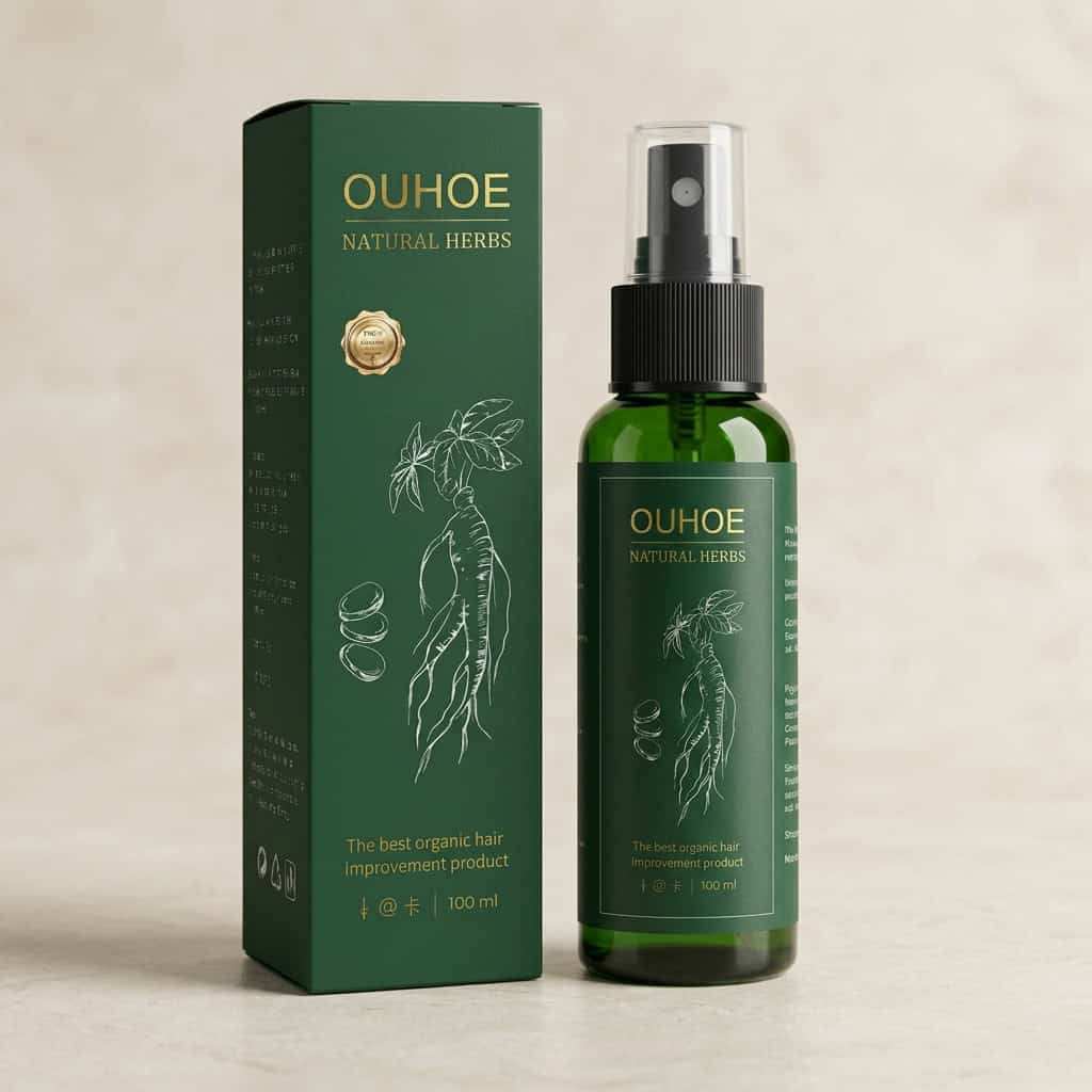 Ouhoe Natural Ginseng – Menos Cabello en el Cepillo, Más Cuidado Desde la Raíz